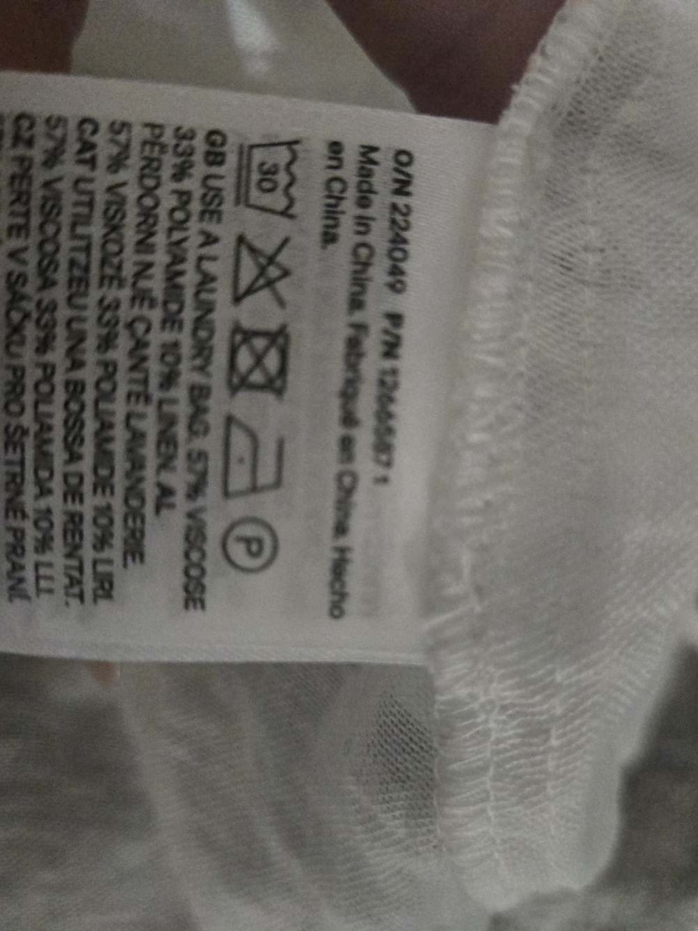 H&M White Gauze Peasant Blouse with Lace Insets - Picture 6 of 6